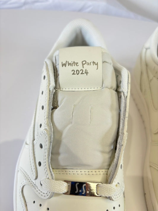 lose-up of a replica designer trainer showcasing premium stitching, textured tongue, and high-quality materials—highlighting the craftsmanship and style of affordable sneaker dupes.