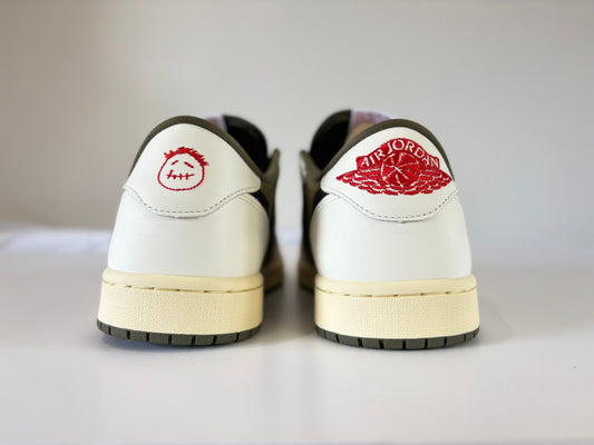 Side-by-side close-up of a retail designer trainer and a high-quality replica trainer, highlighting similarities in stitching, sole design, and material texture—illustrating how difficult it is to tell the difference