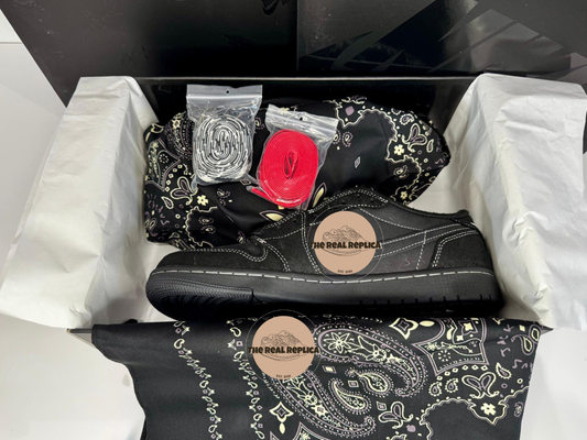 Unboxing contents of replica J1 Retro Low OG Phantom including trainers, packaging, and extra laces – perfect for buyers searching where to buy replica trainers UK
