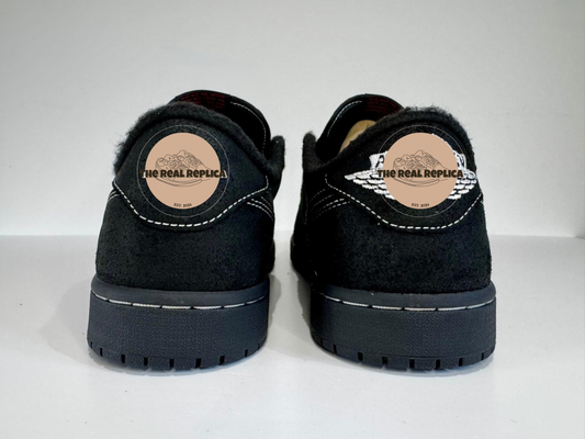 Rear view of replica J1 Low Phantom showing embroidered bee and wings logo – premium fake designer trainers UK with authentic detailing