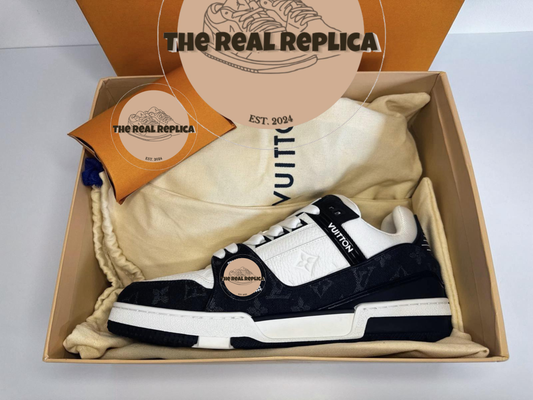 Unboxing contents of replica LV Trainers including packaging and accessories – ideal for buyers searching where to buy replica trainers UK with authentic presentation